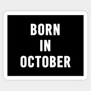 Born in October Text Sticker
